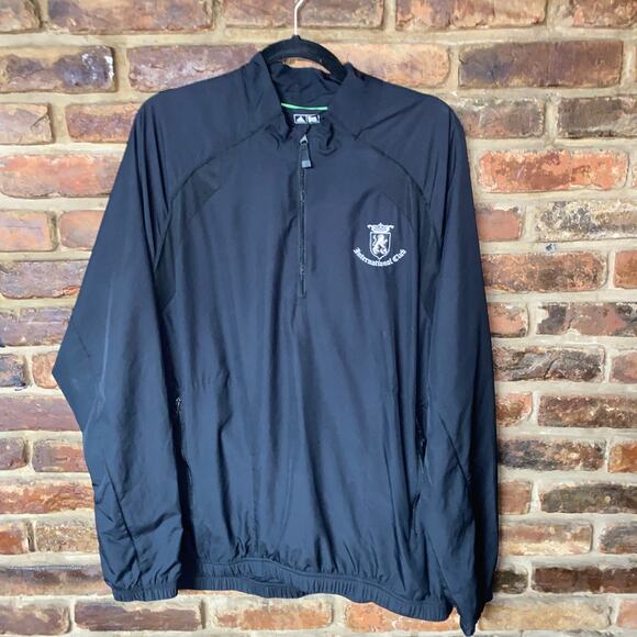 Adidas International Club Quarter Zip Climaproof Jacket Men's Size Large - Picture 1 of 7